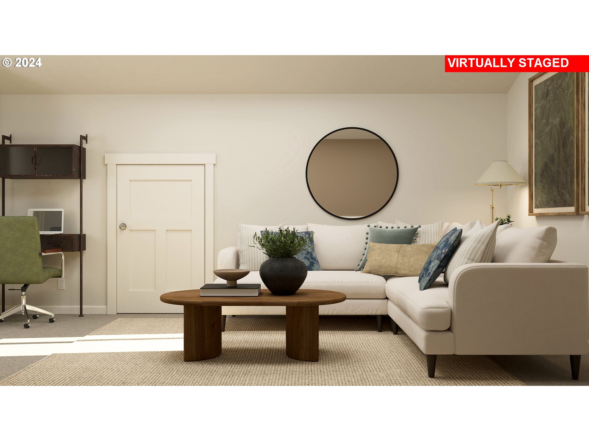 4086 Southwest McKinley Street Gresham, OR 97080 - Photo 17 of 23 a living room with furniture and a mirror