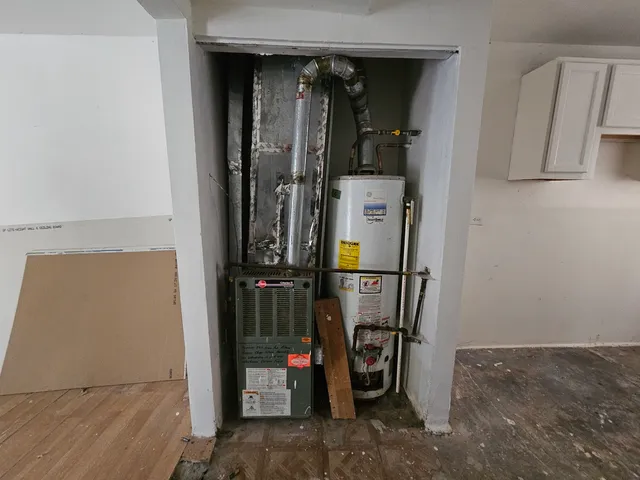 a view of water heater room