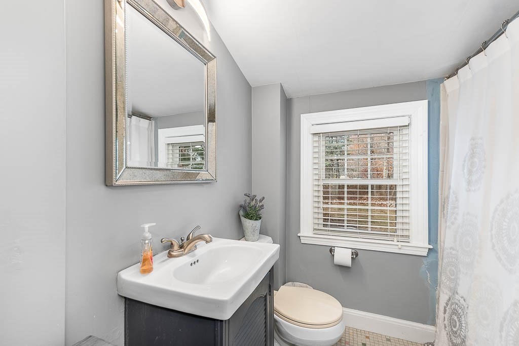 61 Ledgewood Road Dedham, MA 02026 - Photo 22 of 41 a bathroom with a sink a toilet and shower