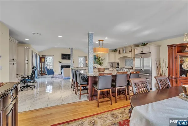 a bathroom with a bathtub and shower