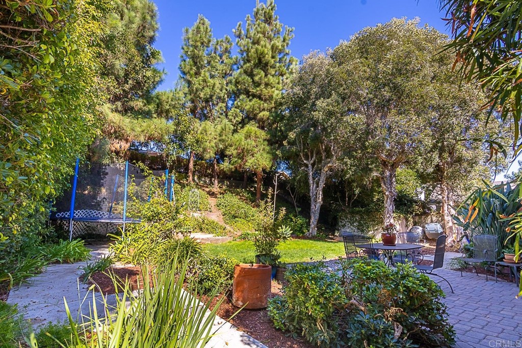 4738 Gateshead Road Carlsbad, CA 92010 - Photo 34 of 36 a view of a garden with a bench