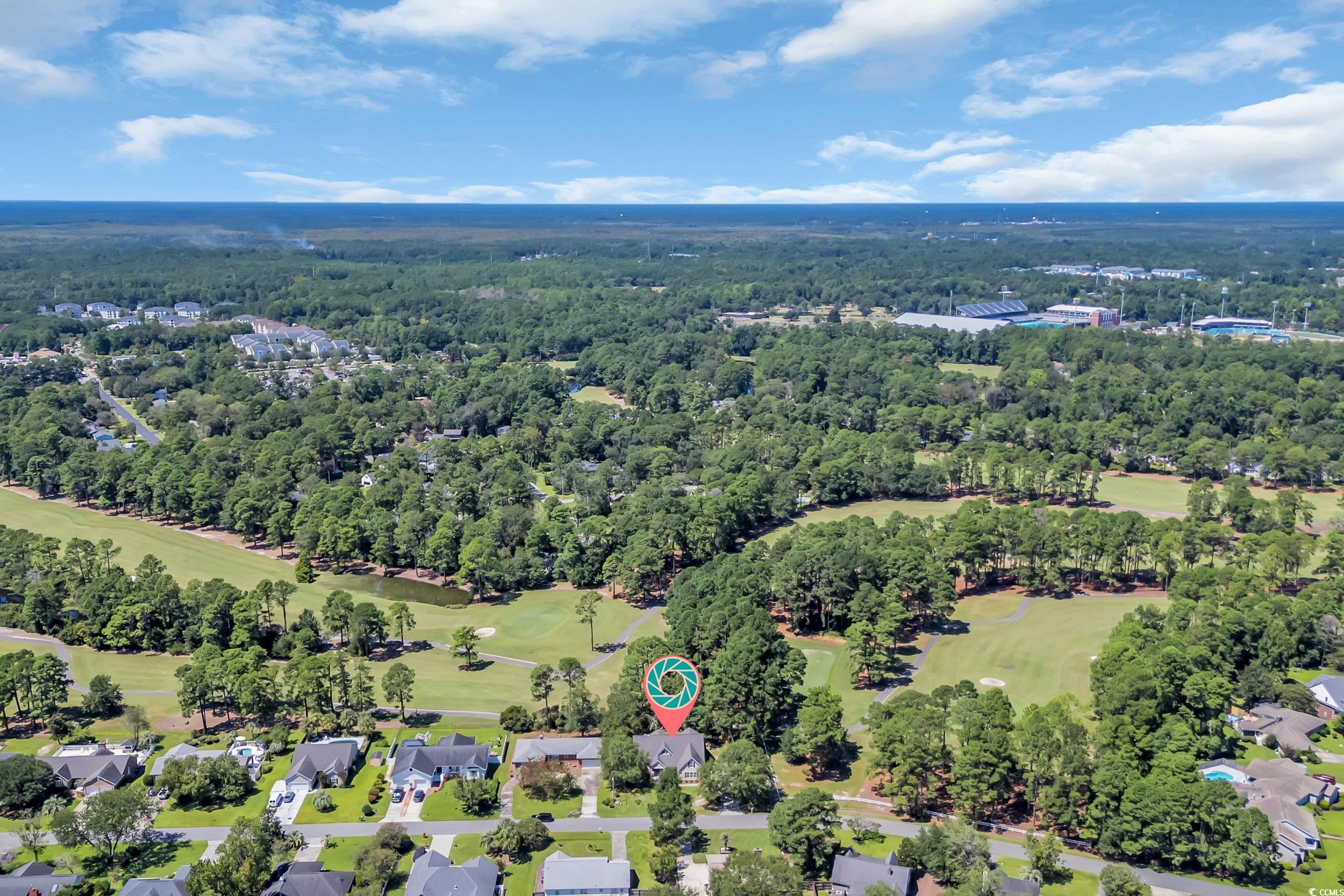 208 Lander Drive Conway, SC 29526 - Photo 2 of 40 Aerial view of property and surrounding area with nearby suburban area and a golf club