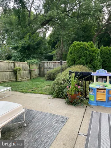 a outdoor space with a bench