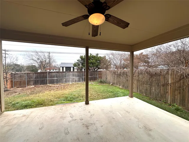 a backyard of a house