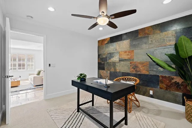 a outdoor space with furniture