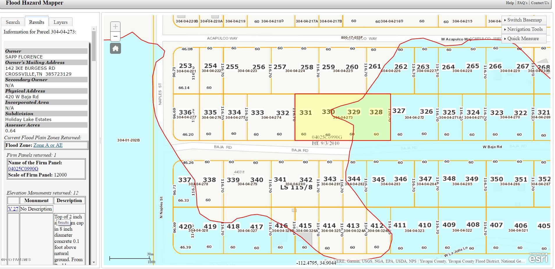 420 West Baja Road Paulden, AZ 86334 - Photo 5 of 37 Flood Map