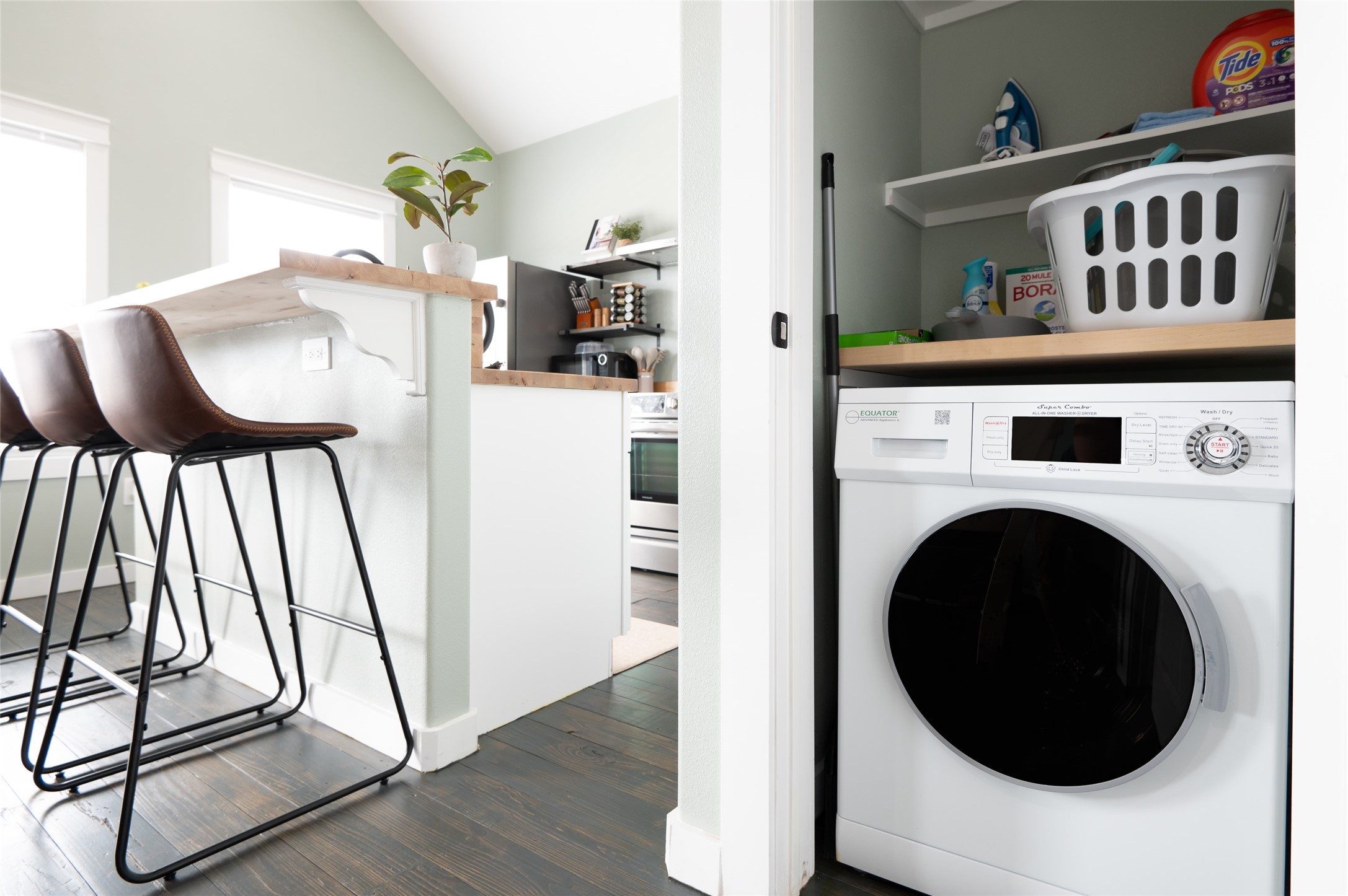 1084 Johnson Road Port Bolivar, TX 77650 - Photo 15 of 39 a view of a hallway with washer and dryer