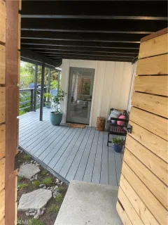 a view of outdoor space and deck