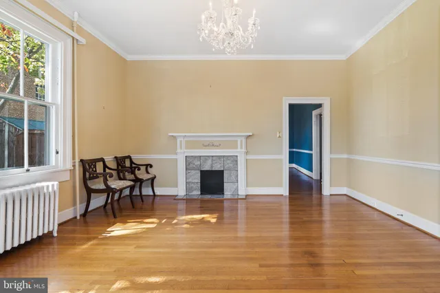 a view of livingroom with hardwood floor and window
