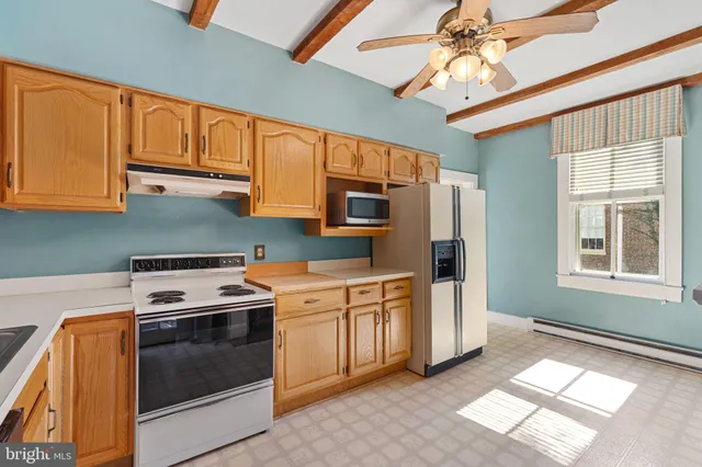 a living room with a fireplace