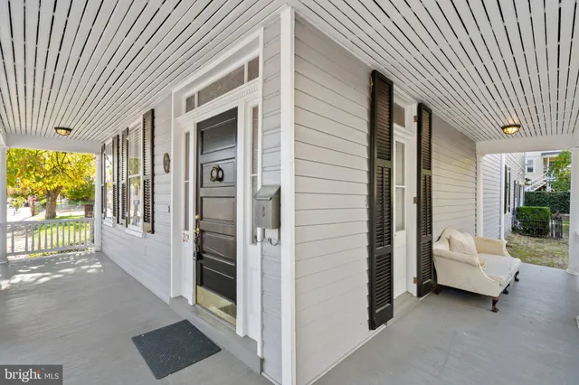 a view of a house with a large window