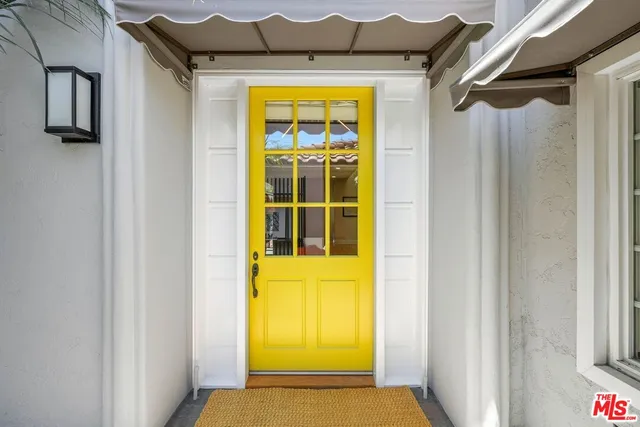a view of a door of the house