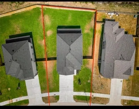 a bird view of a house