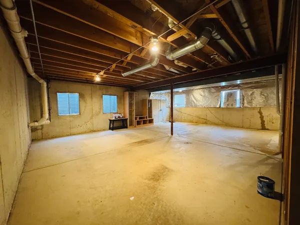 a view of a indoor garage