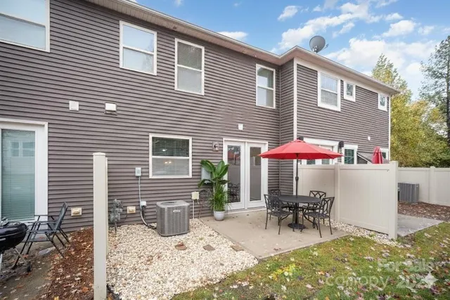 a view of a house with patio