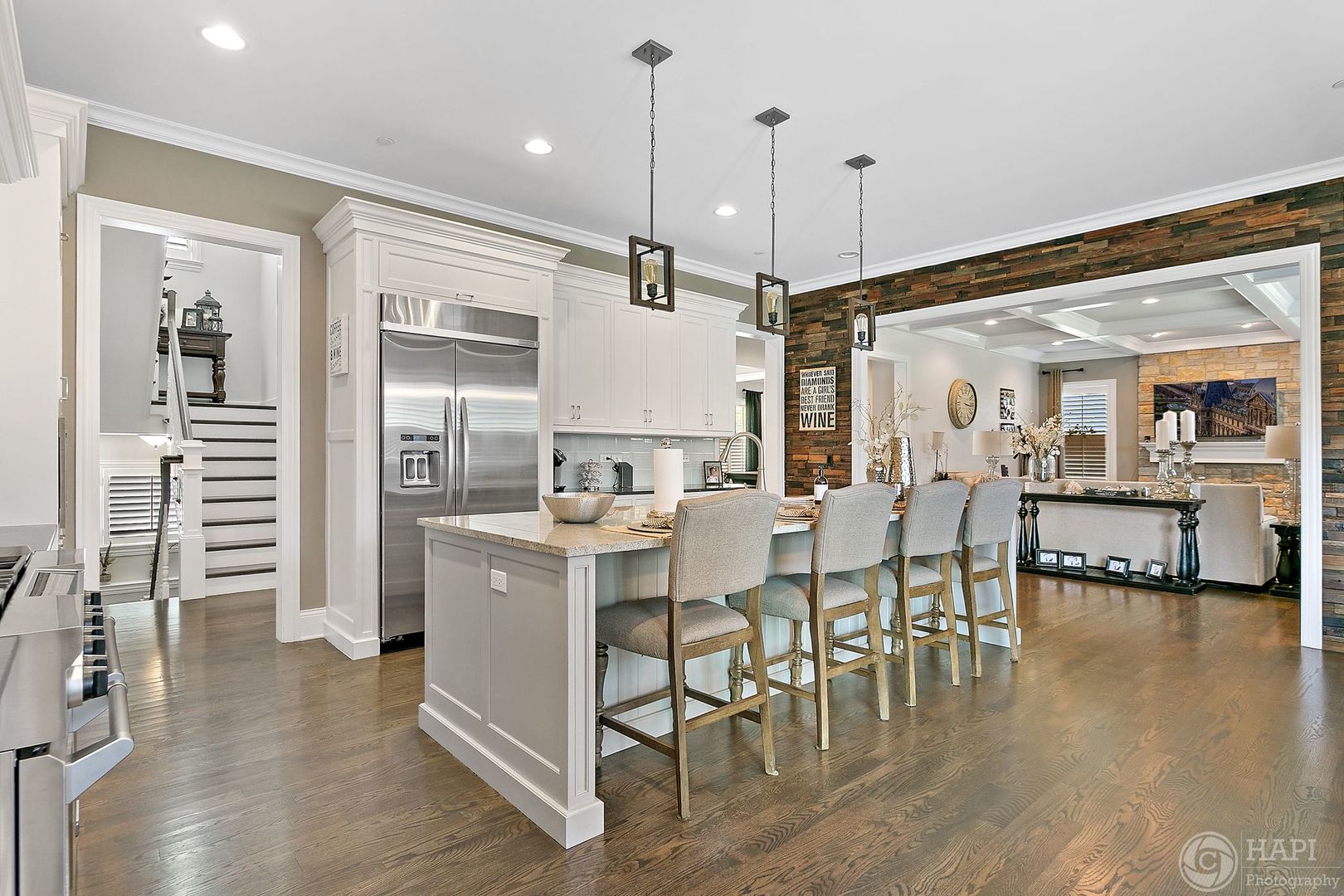 26021 West Sunset Road Barrington, IL 60010 - Photo 6 of 39 a large kitchen with a table and chairs