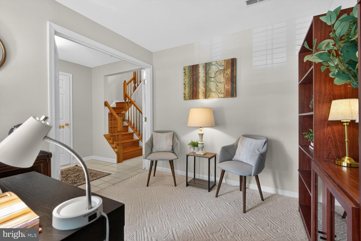 1343 Argall Place Alexandria, VA 22314 - Photo 6 of 35 Den/office with French doors from the foyer
