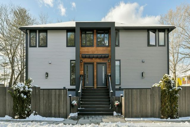 a front view of a house