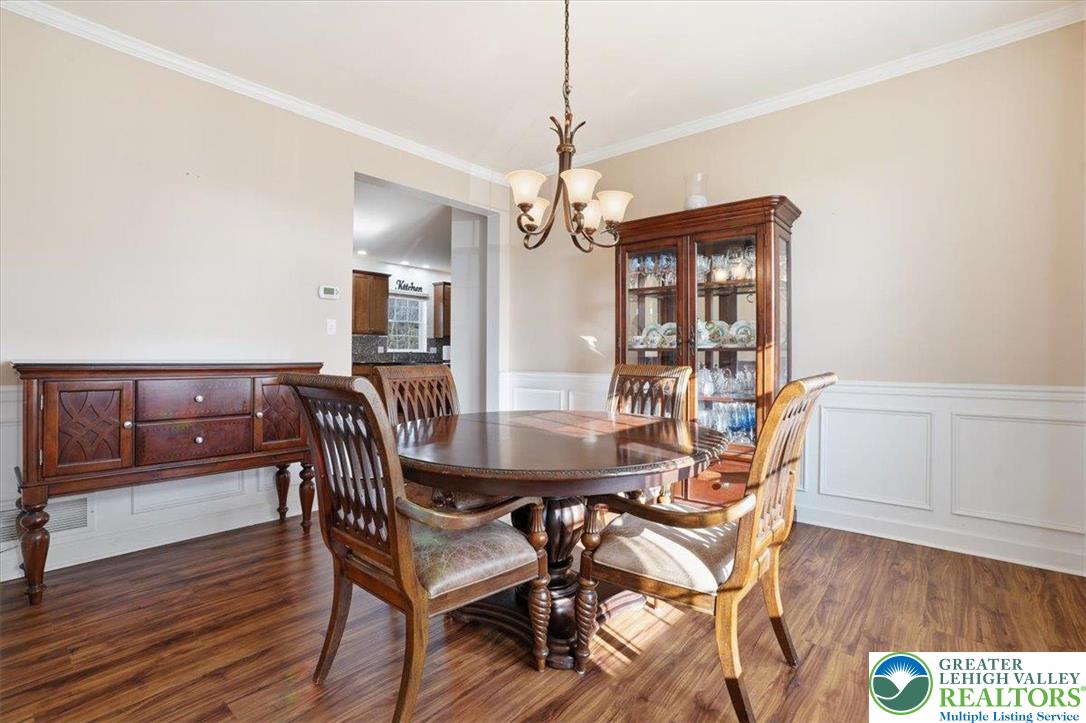 628 South 4th Street Bangor, PA 18013 - Photo 32 of 97 a view of a dining room with furniture window and wooden floor