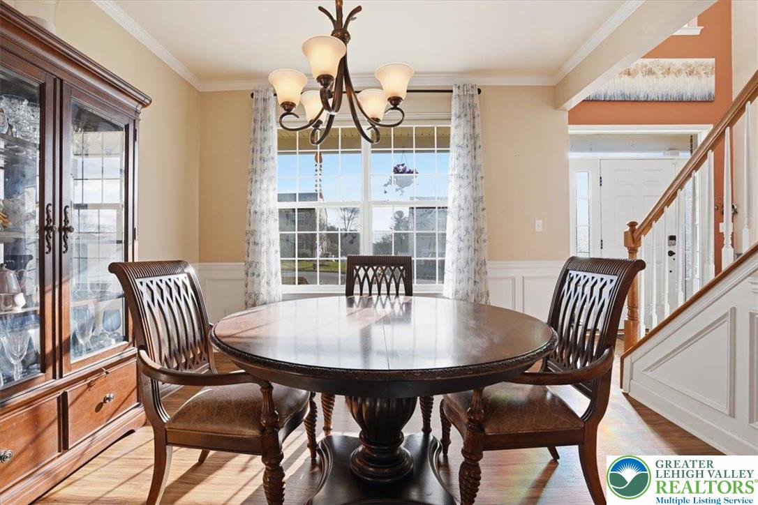 628 South 4th Street Bangor, PA 18013 - Photo 33 of 97 a view of a dining room with furniture window and wooden floor