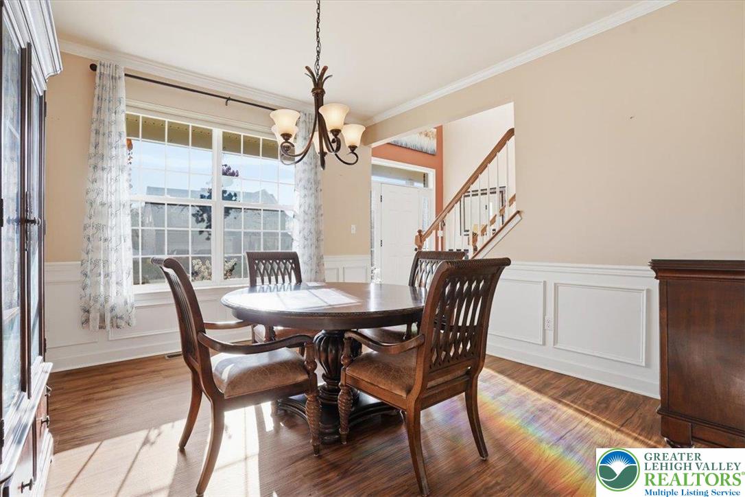 628 South 4th Street Bangor, PA 18013 - Photo 34 of 97 a view of a dining room with furniture window and wooden floor