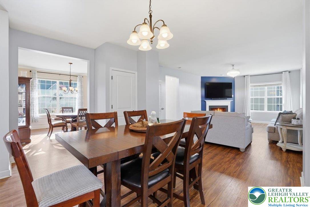 628 South 4th Street Bangor, PA 18013 - Photo 35 of 97 a view of a dining room with furniture and wooden floor