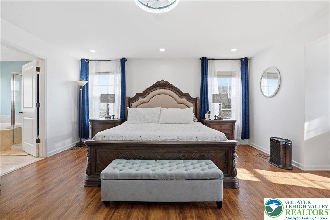 628 South 4th Street Bangor, PA 18013 - Photo 53 of 97 a bedroom with a bed and a night stand