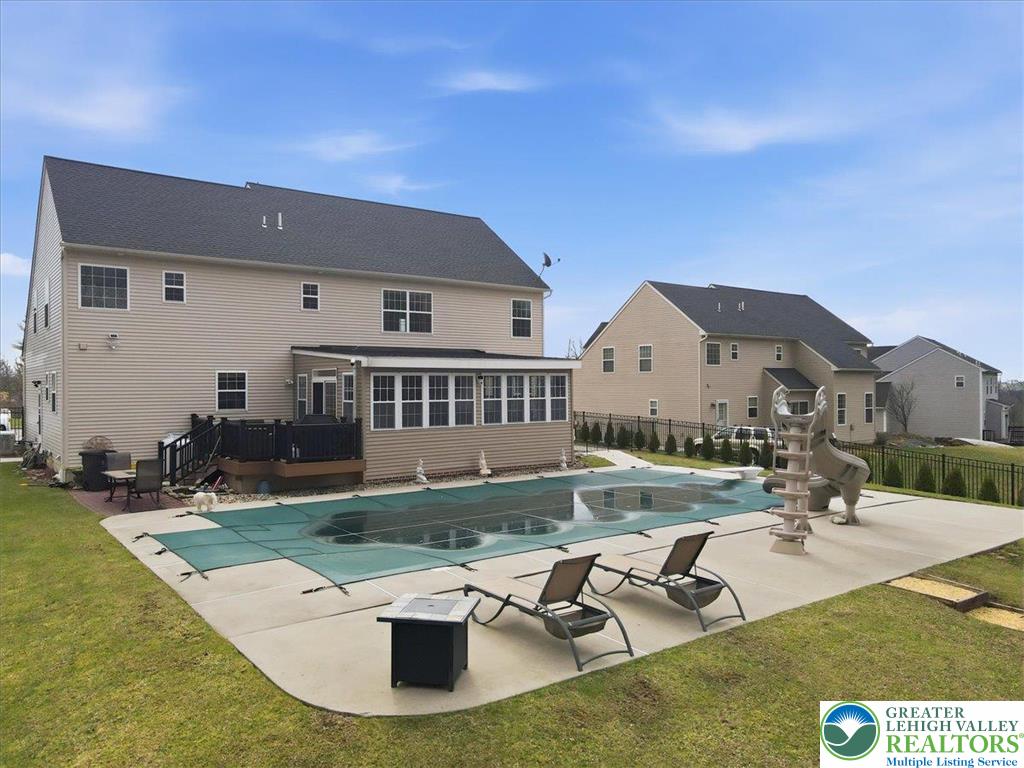 628 South 4th Street Bangor, PA 18013 - Photo 76 of 97 a view of a house with swimming pool and sitting area