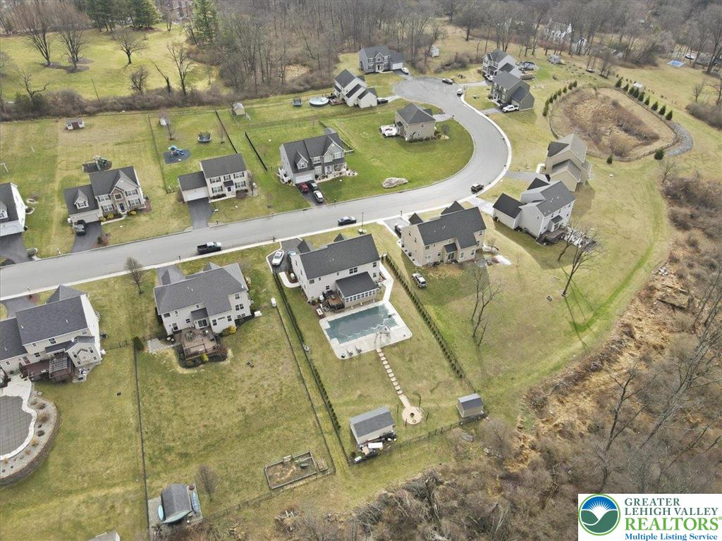 628 South 4th Street Bangor, PA 18013 - Photo 97 of 97 an aerial view of a swimming pool with outdoor seating
