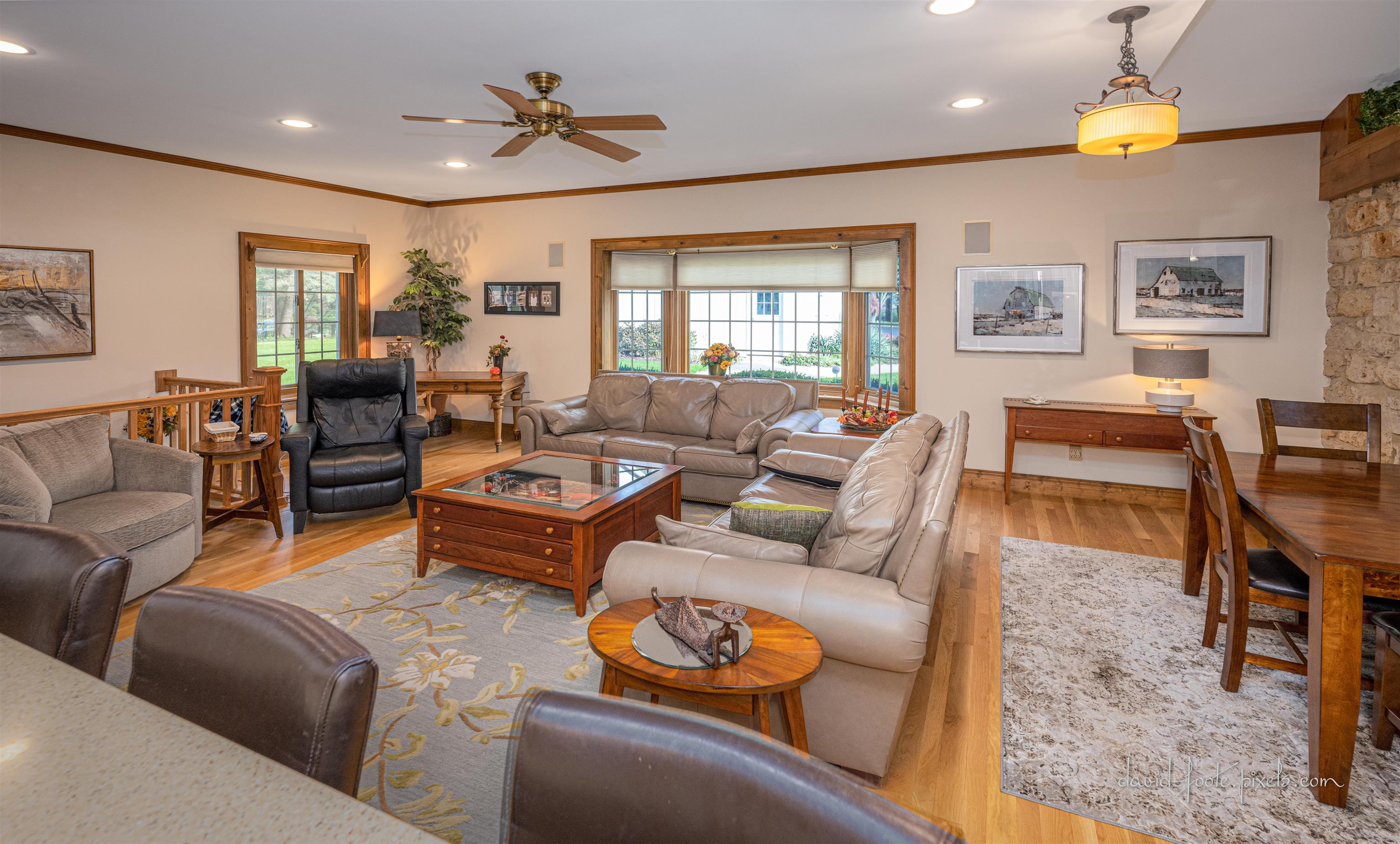 8936 North Cedarville Road Lena, IL 61048 - Photo 11 of 51 a living room with furniture and a wooden floor
