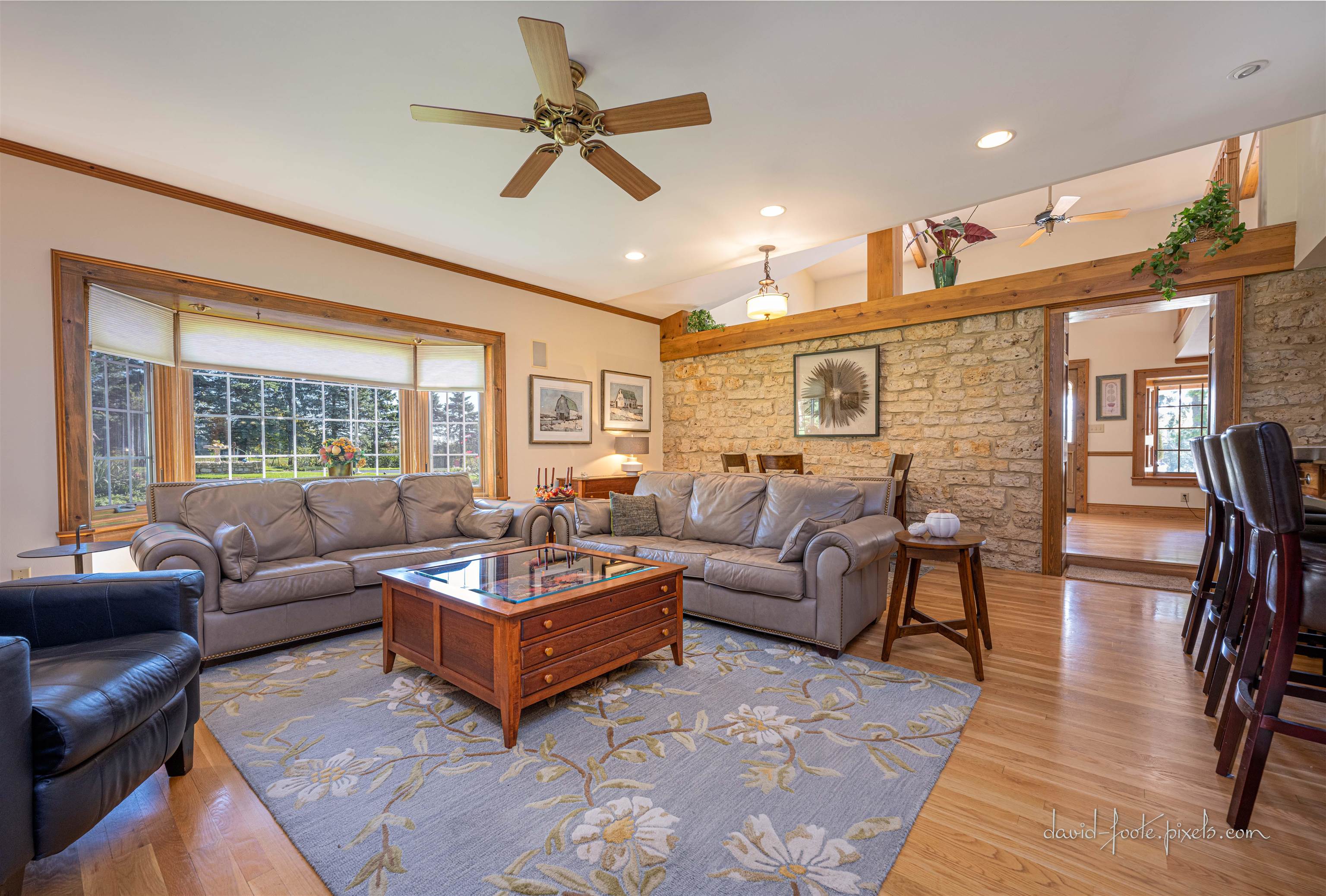 8936 North Cedarville Road Lena, IL 61048 - Photo 10 of 51 a living room with furniture ceiling fan and a window