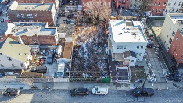 a front view of a building with street