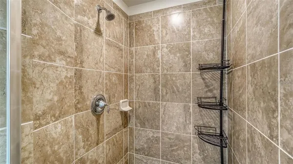 a view of a lake with a big yard