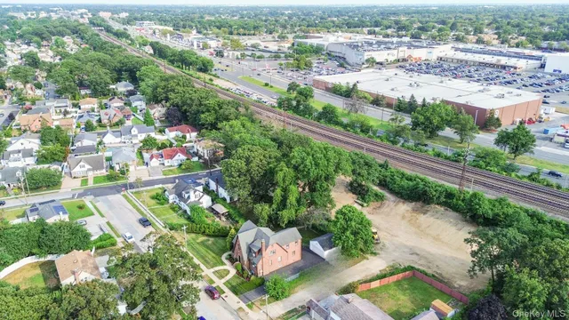 an aerial view of a city