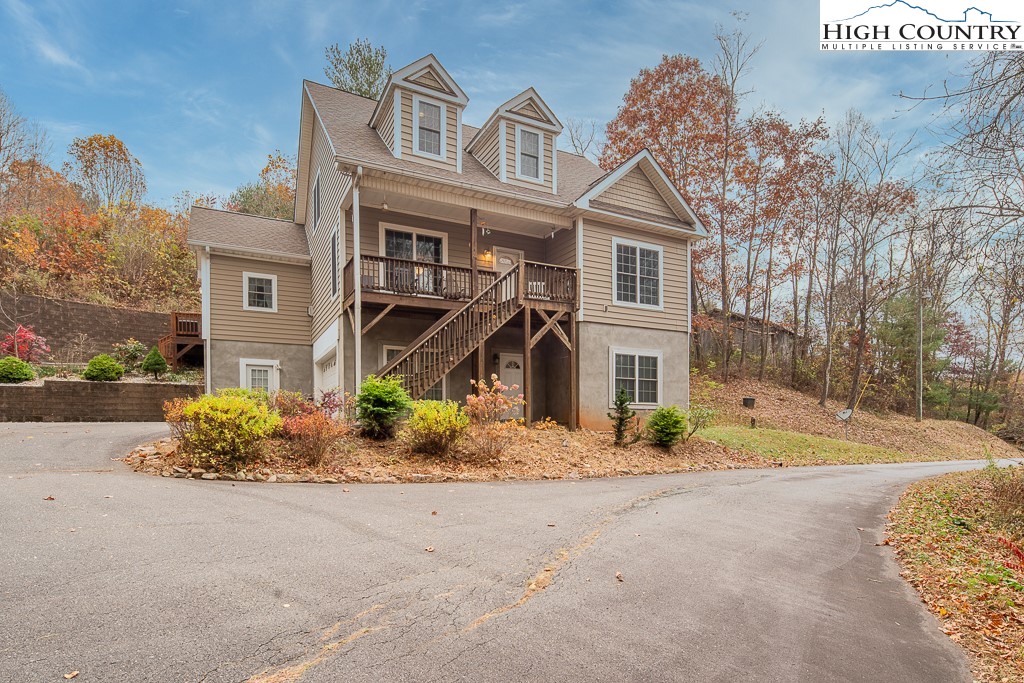 front view of a house with a street