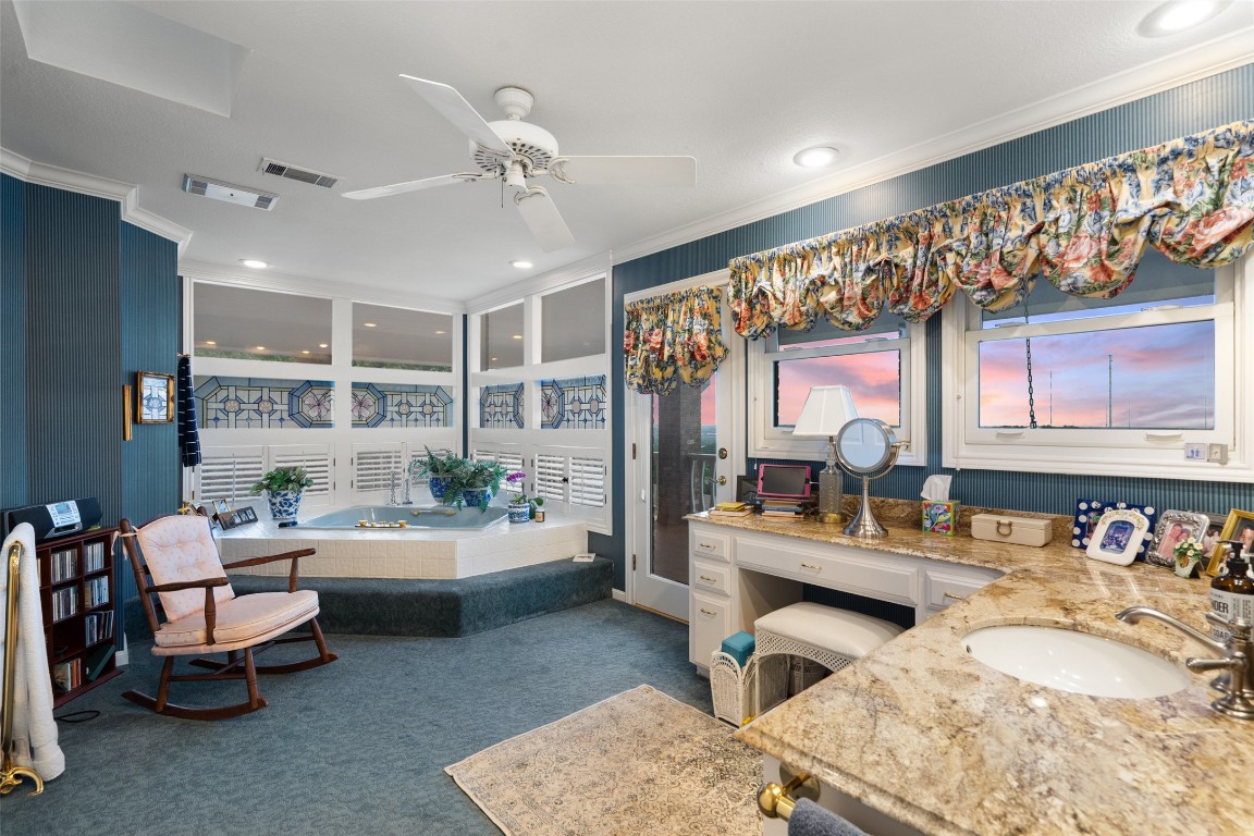 12 Hedge Lane Austin, TX 78746 - Photo 14 of 30 a living room with furniture and a large window