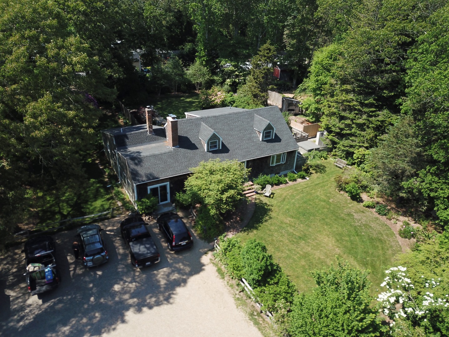 377 State Road West Tisbury, MA 02568 - Photo 6 of 36 an aerial view of a house with a yard