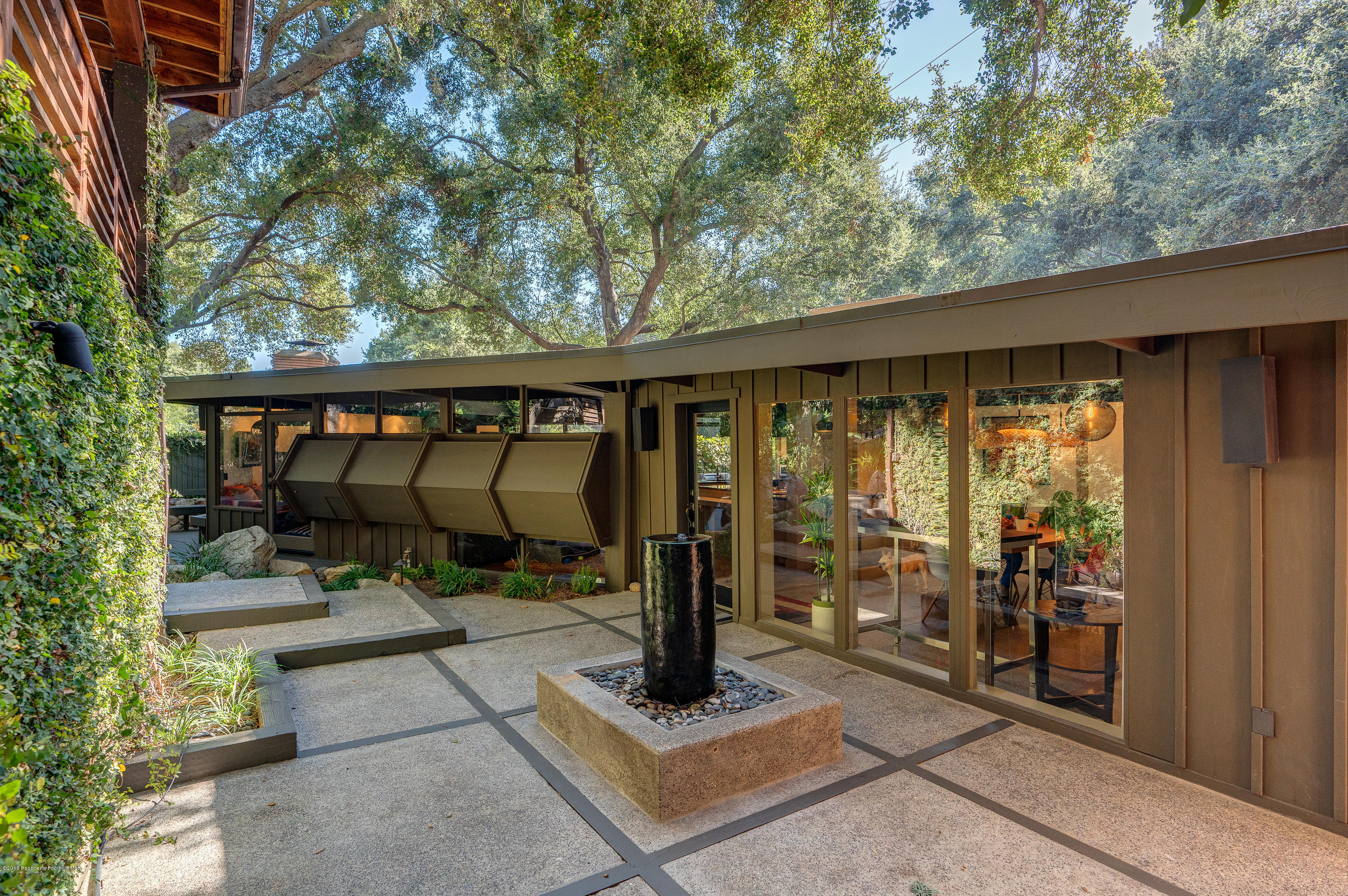 a view of outdoor space with seating