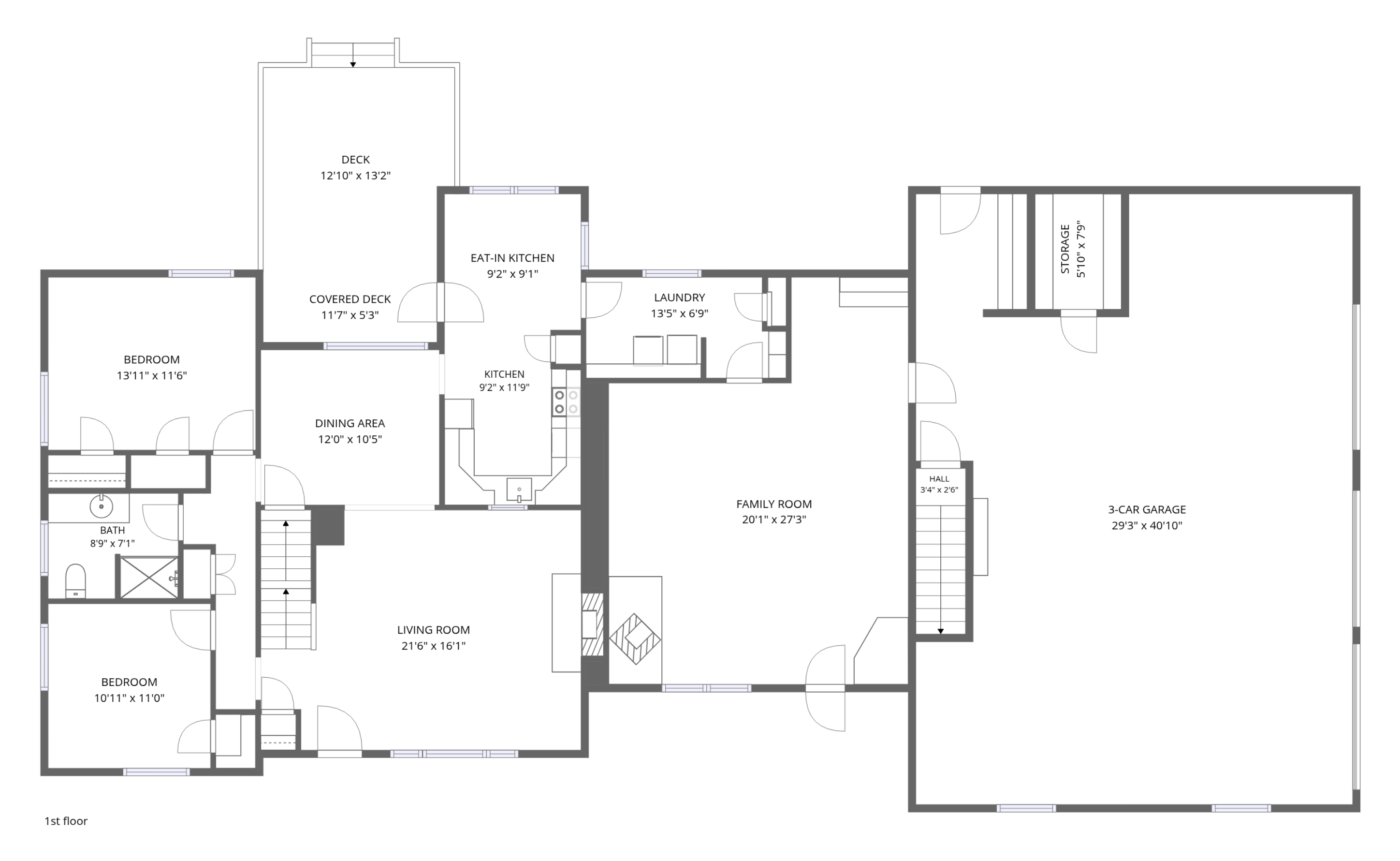 17 Savage Road Searsport, ME 04974 - Photo 66 of 68 1st Floor: 1771 sq. ft + 3-car Garage 1092 sq. ft
