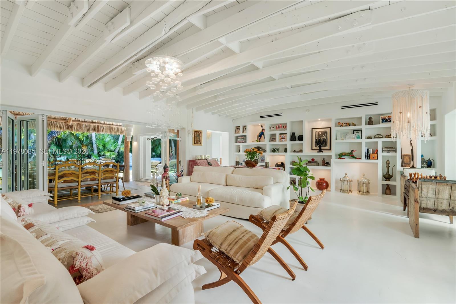 330 Gulf Road Key Biscayne, FL 33149 - Photo 6 of 46 a living room with furniture and a large window