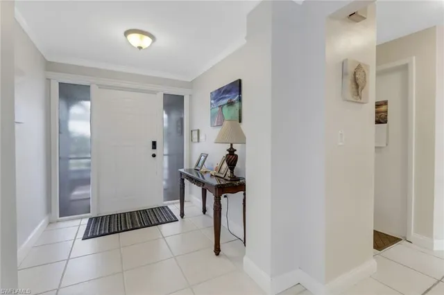 a view of a hallway with elevator