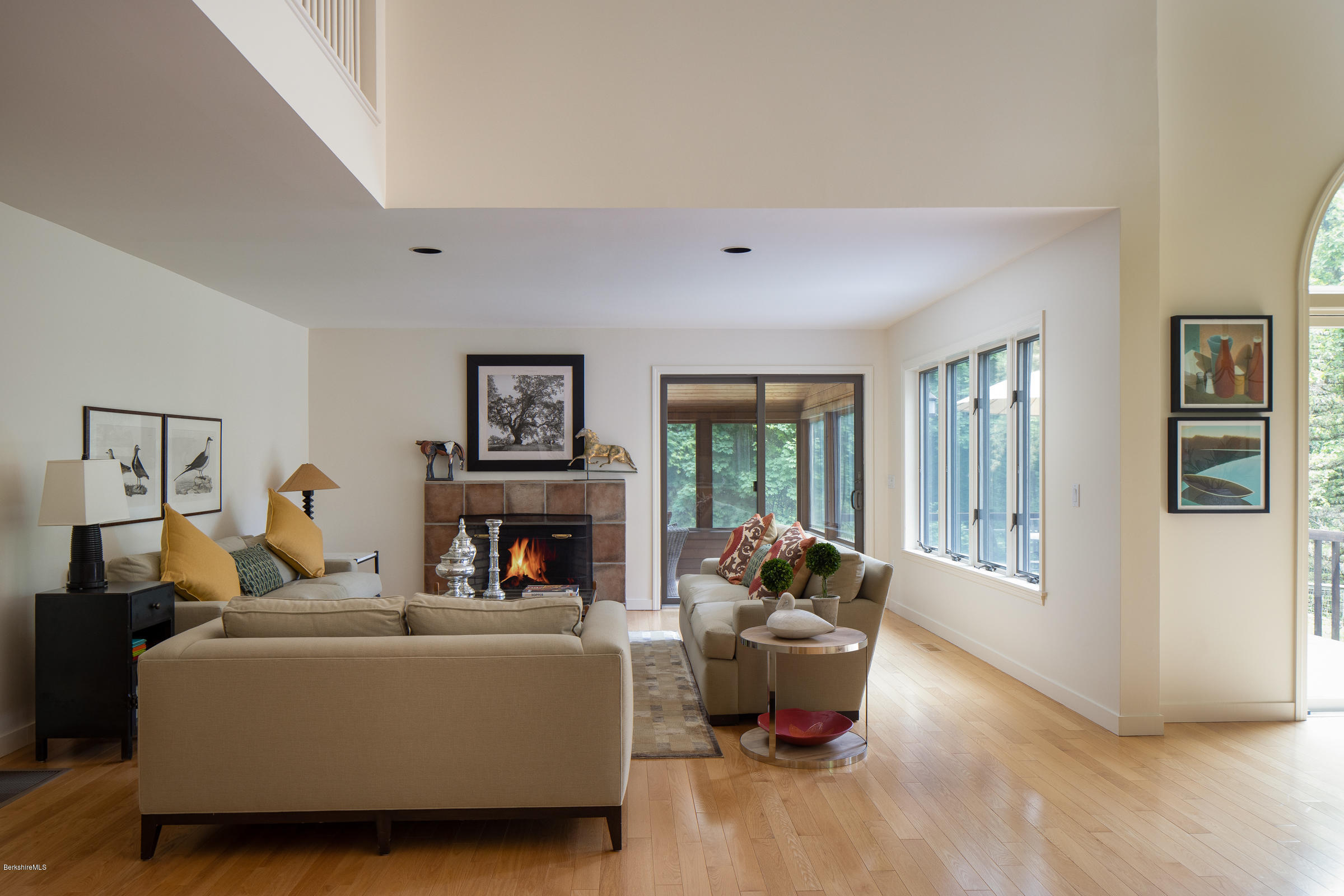 23 Cross Road Alford, MA 01230 - Photo 10 of 22 a living room with furniture and a fireplace
