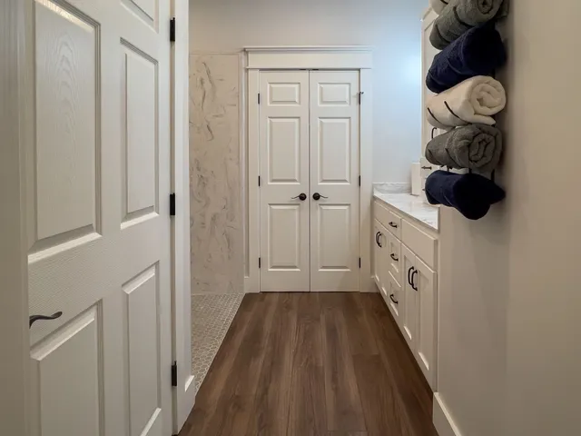 a view of storage and utility room