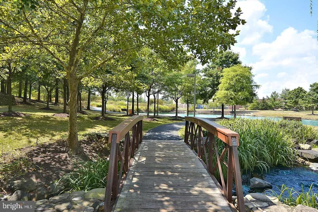 a view of a park with a big yard and palm trees
