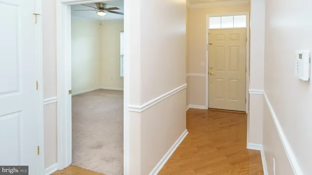 a view of a hallway with a hallway