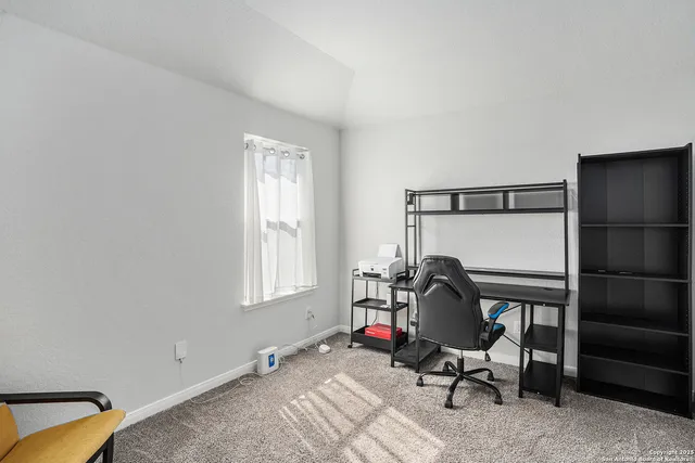 a view of workspace with a window