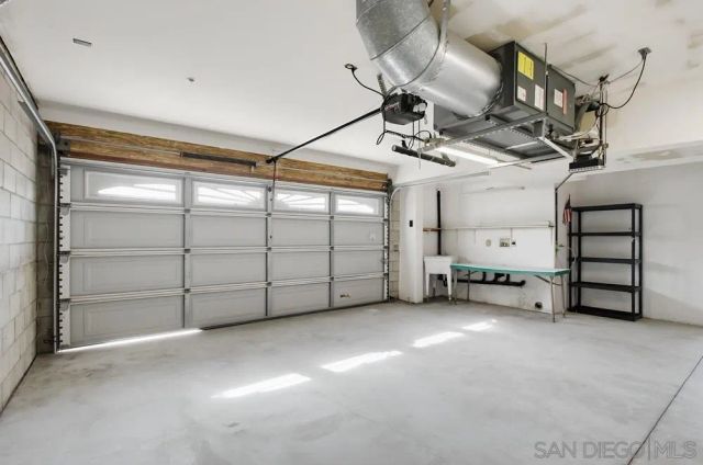 a view of a garage room