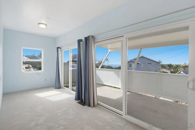 an empty room with window