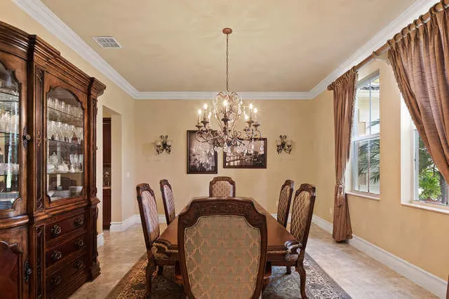 a view of a hallway with wooden shelves
