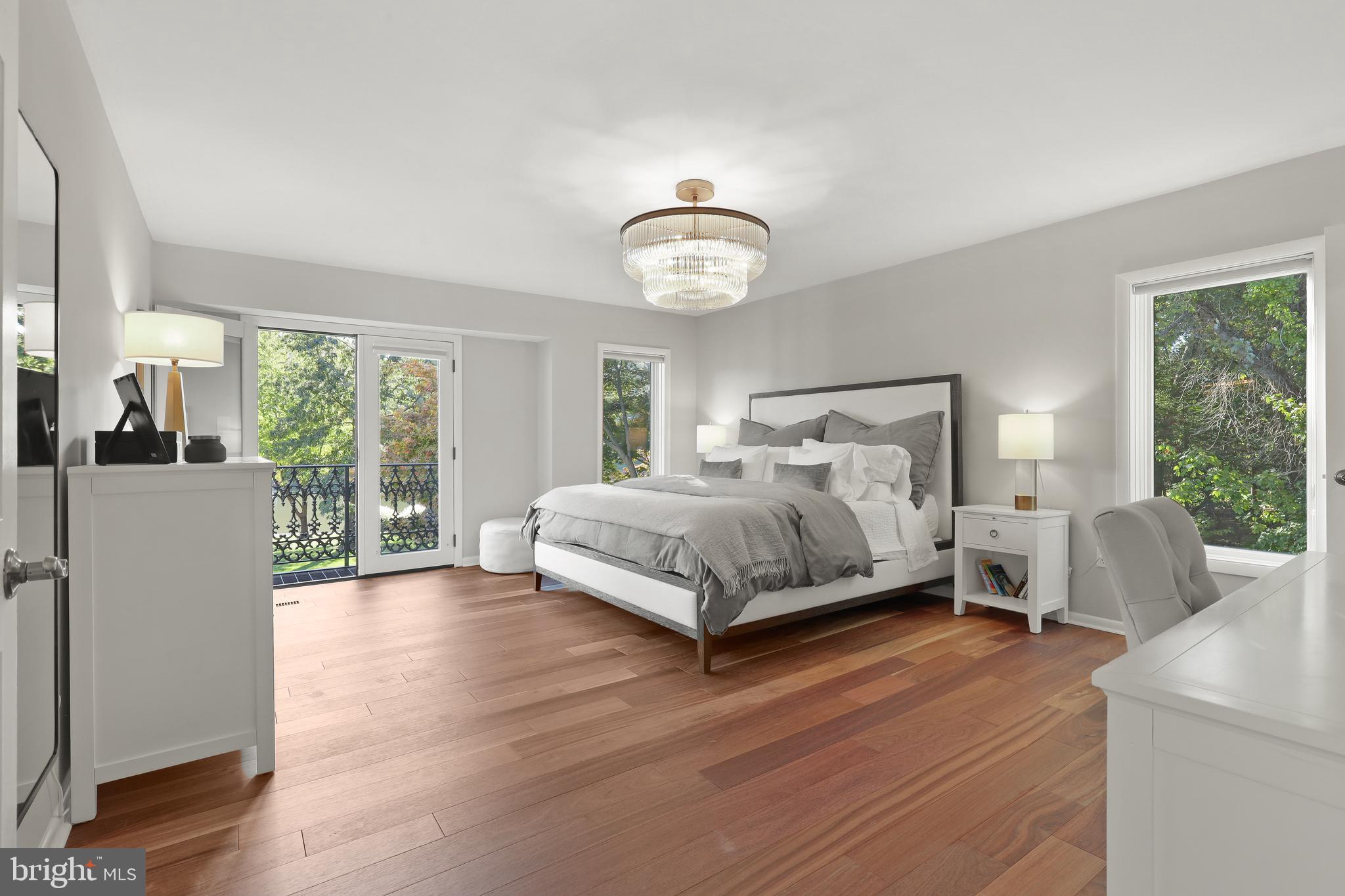 1524 Cedar Lane Farm Road Annapolis, MD 21409 - Photo 41 of 50 a bedroom with a bed and a large window